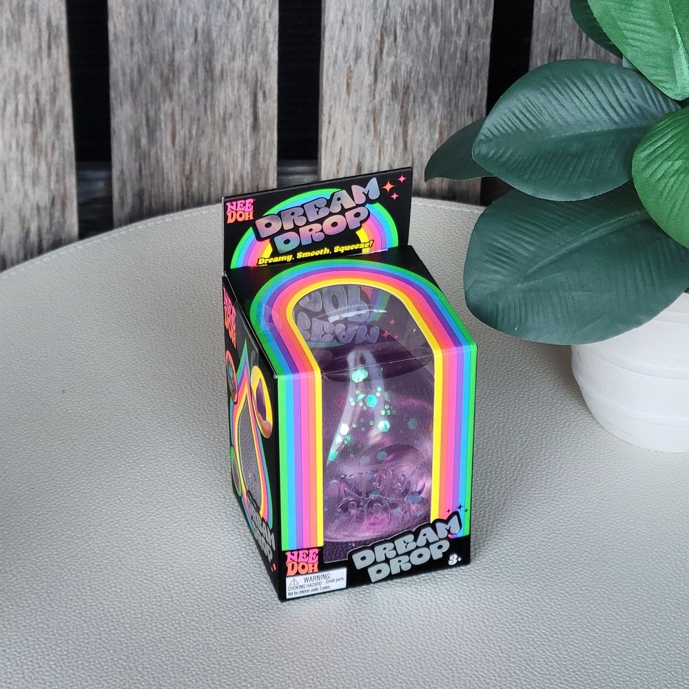 Nee Doh Dream Drop Squishy Toy - Purple Sparkle - Picture 5 of 6